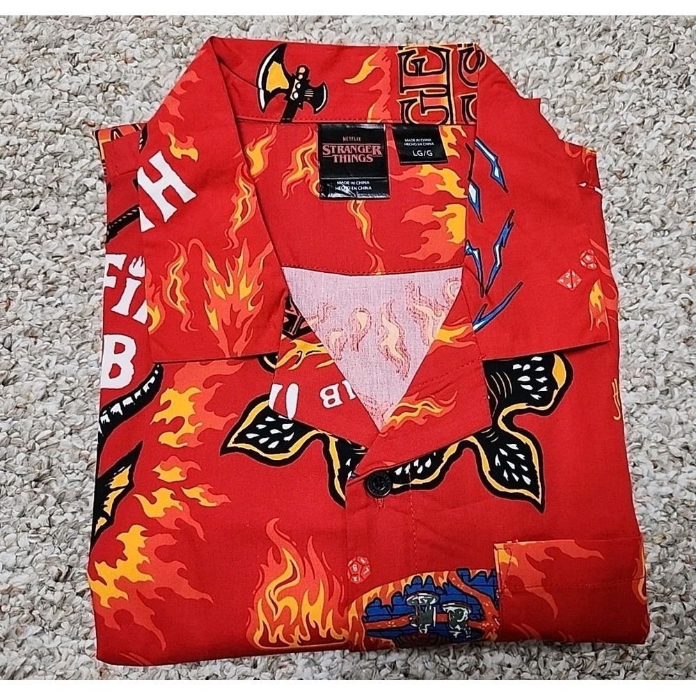 Stranger Things Hellfire Club Button Short Sleeve… - image 12